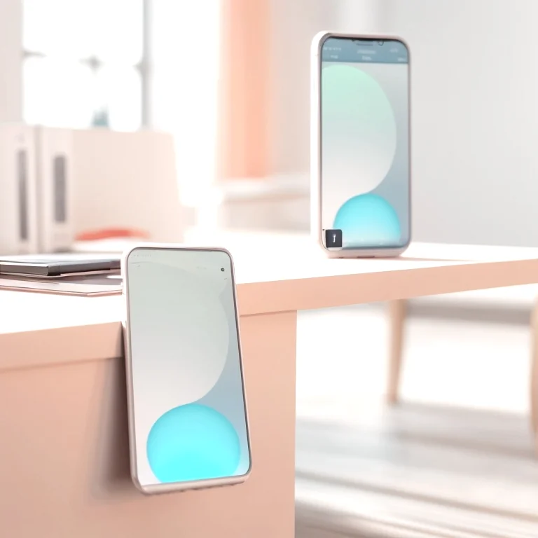 Kind mit KI-Spielzeug auf Smartphone